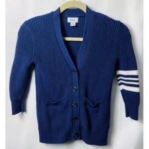Old Navy Girls Knit Cardigan Size XS (5) Navy Blue ( See Pic)